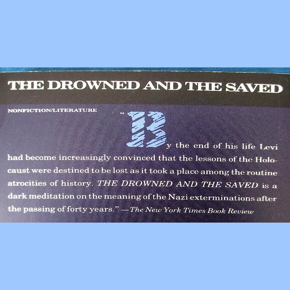 Book: The Drowned and the Saved by Primo Levi, Translated by Raymond Rosenthal - Picture 3 of 13